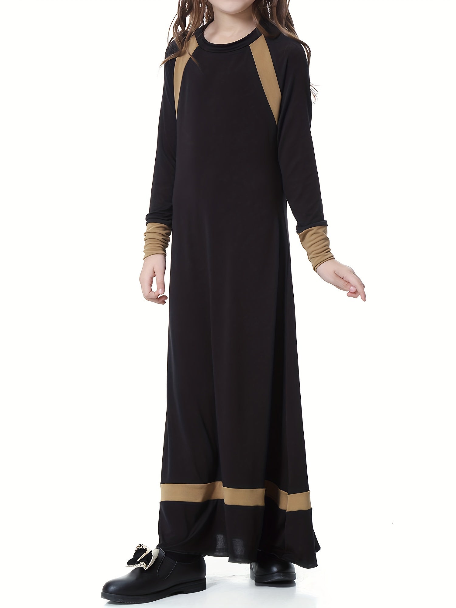 Eid Al-Adha Modest Princess Dress Kaftan Long Dress For Girls