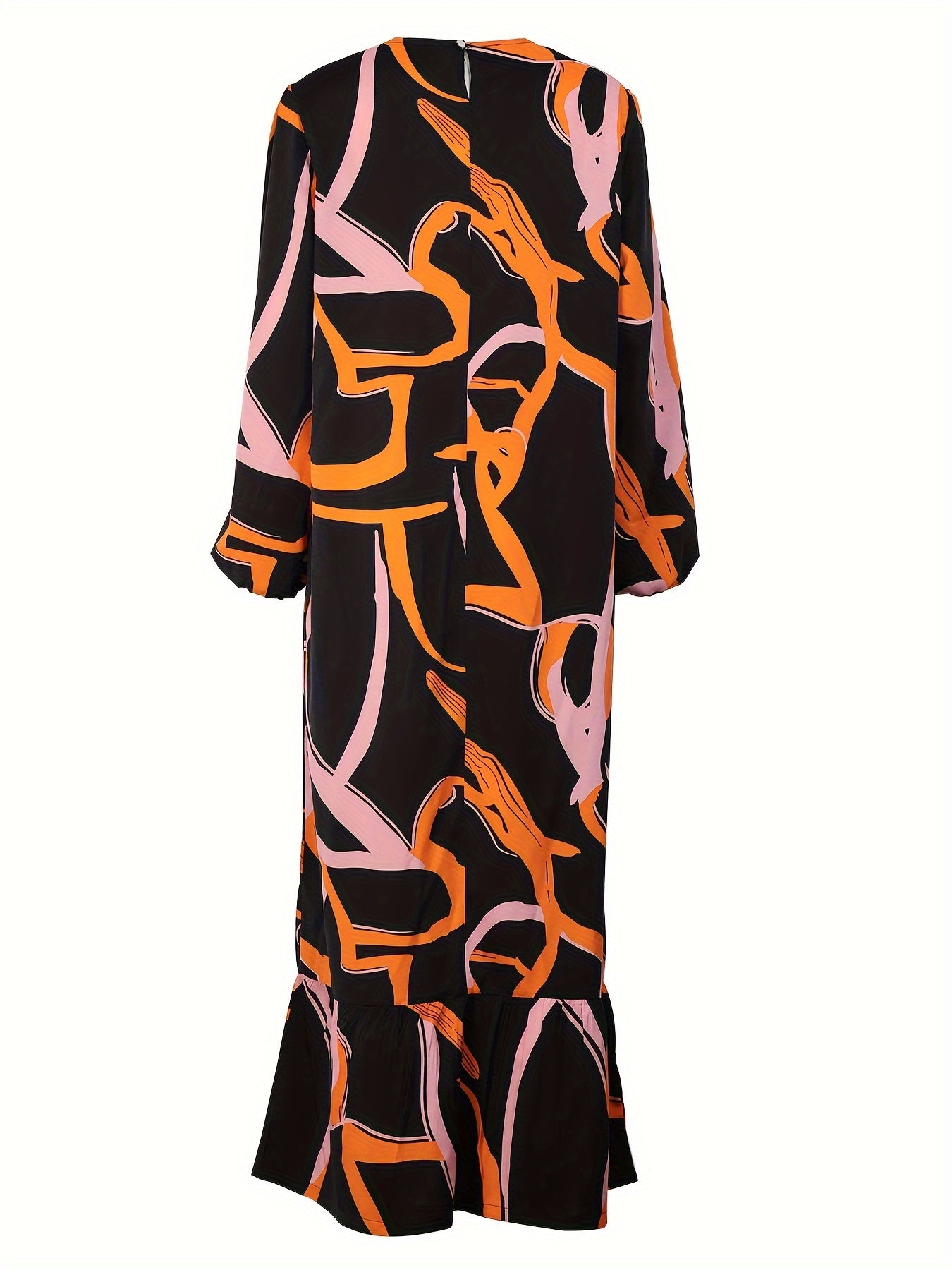 Muslim dress, Middle Eastern attire, printed dress, long dress