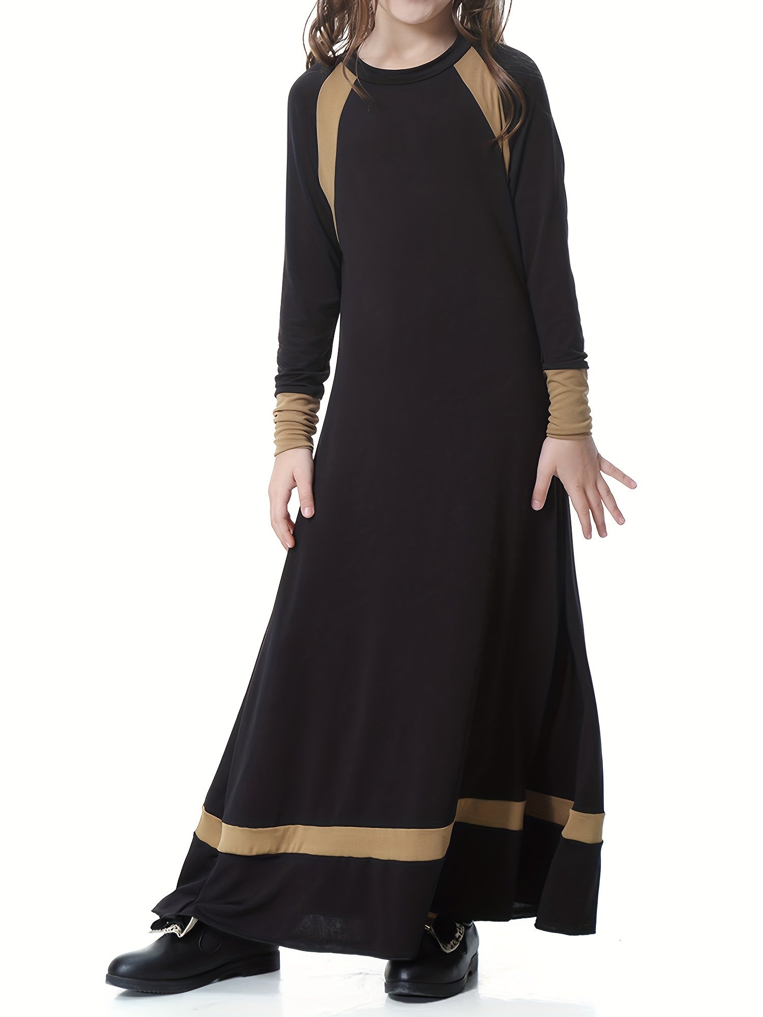 Eid Al-Adha Modest Princess Dress Kaftan Long Dress For Girls