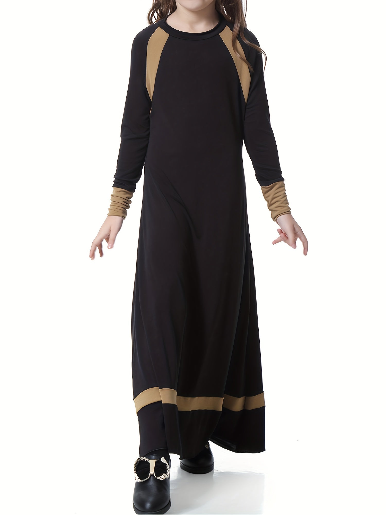 Eid Al-Adha Modest Princess Dress Kaftan Long Dress For Girls