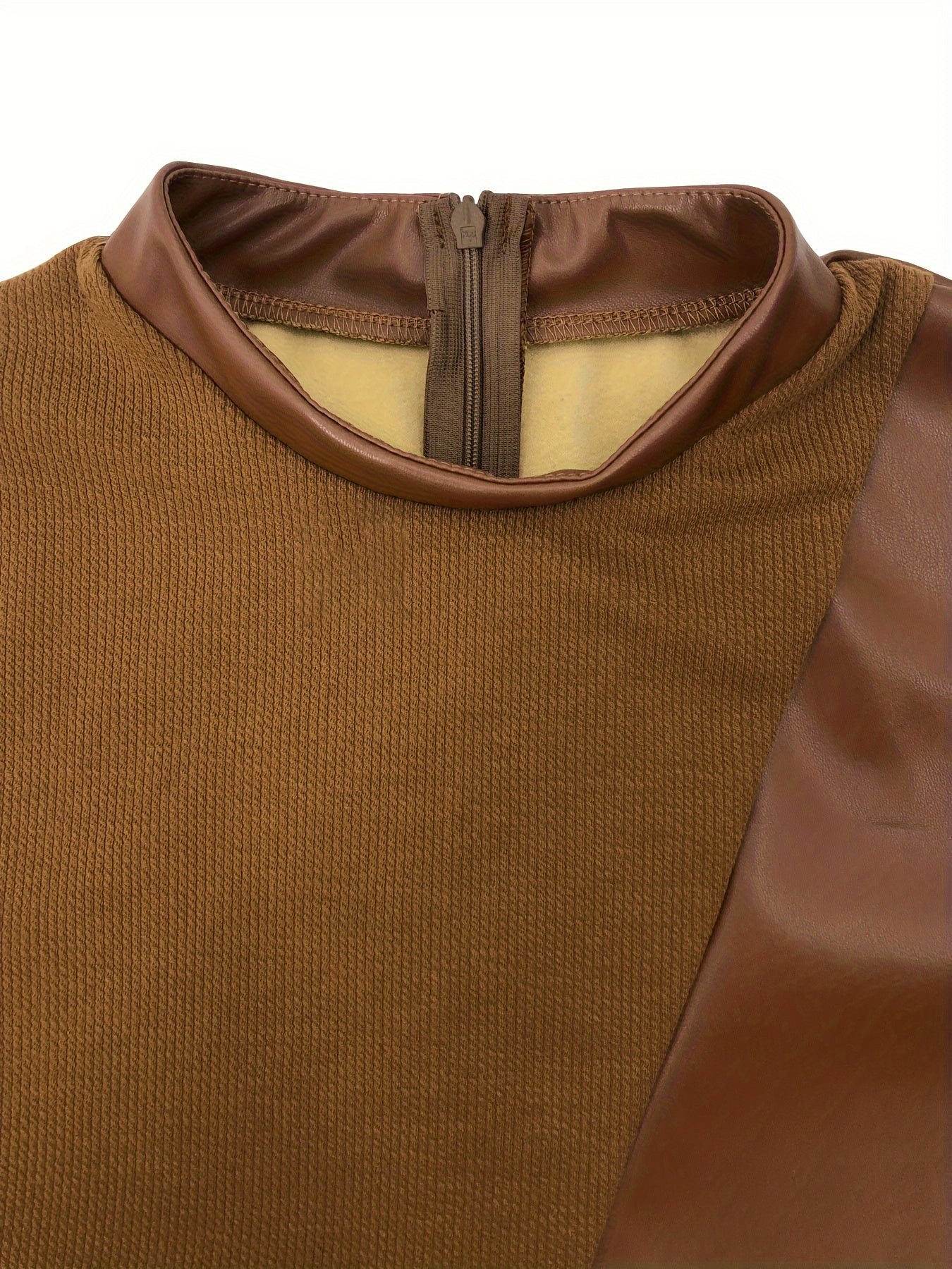 Elegant Pleated Long Dress for Women - Solid Color, Belted Waist, Casual Style, Machine Washable - Perfect for All Seasons, Middle Eastern, Muslim, Patchwork