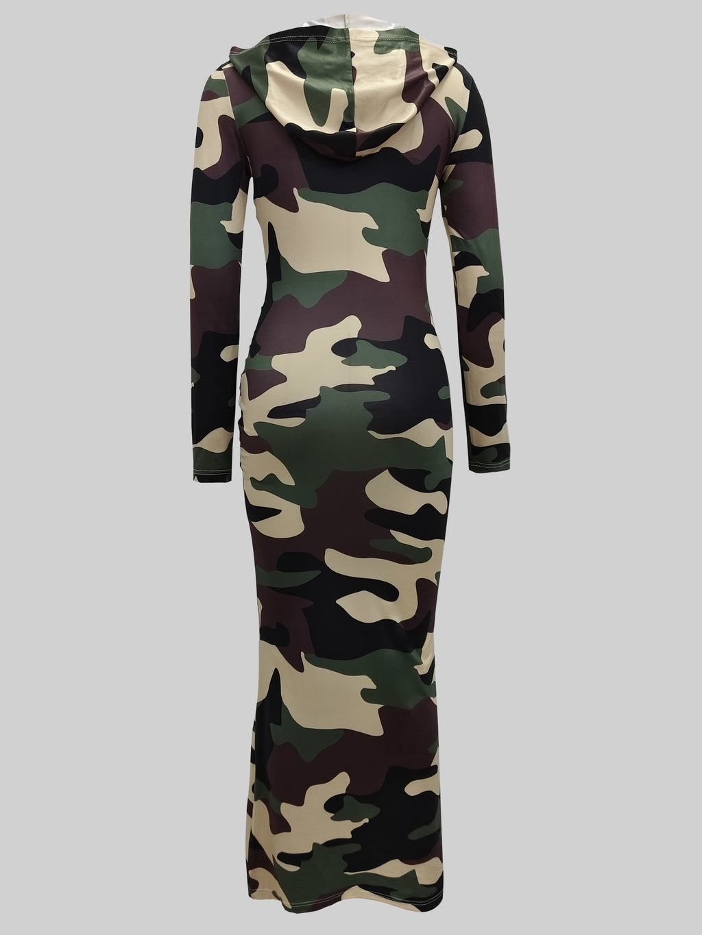 Directional Development Fashion Women's Sexy Dress Hooded Long Dress Long Sleeve Long Dress Camouflage Print Dress Outdoor Camouflage Print Dress Comfortable Cool Breathable Dress Outdoor Daily Fashion Street Dress