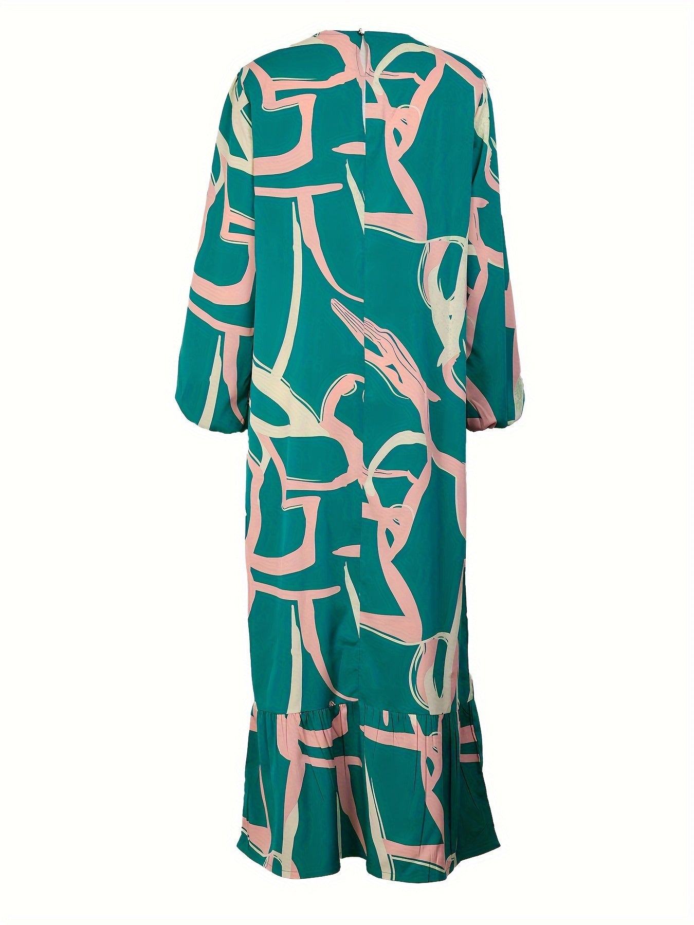 Muslim dress, Middle Eastern attire, printed dress, long dress